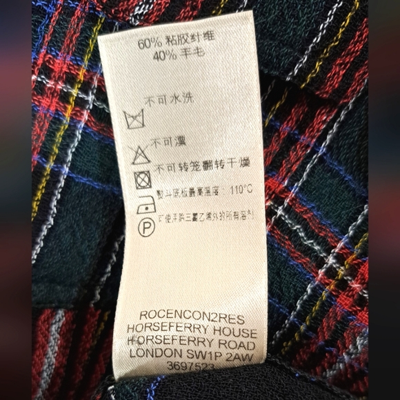 BURBERRY BRIT Tartan Plaid Long Sleeve Button Down Blouse - Picture 16 of 16